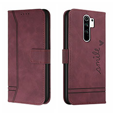 Coque Portefeuille Livre Cuir Etui Clapet H01X pour Xiaomi Redmi 9 Rouge