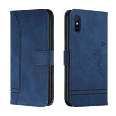 Coque Portefeuille Livre Cuir Etui Clapet H01X pour Xiaomi Redmi 9A Bleu