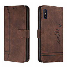 Coque Portefeuille Livre Cuir Etui Clapet H01X pour Xiaomi Redmi 9A Marron