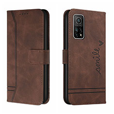 Coque Portefeuille Livre Cuir Etui Clapet H01X pour Xiaomi Redmi K30S 5G Marron