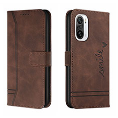 Coque Portefeuille Livre Cuir Etui Clapet H01X pour Xiaomi Redmi K40 5G Marron