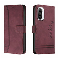 Coque Portefeuille Livre Cuir Etui Clapet H01X pour Xiaomi Redmi K40 Pro 5G Rouge