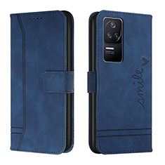 Coque Portefeuille Livre Cuir Etui Clapet H01X pour Xiaomi Redmi K40S 5G Bleu