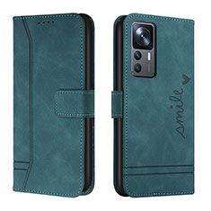 Coque Portefeuille Livre Cuir Etui Clapet H01X pour Xiaomi Redmi K50 Ultra 5G Vert