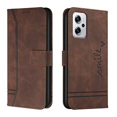 Coque Portefeuille Livre Cuir Etui Clapet H01X pour Xiaomi Redmi K50i 5G Marron