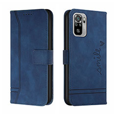 Coque Portefeuille Livre Cuir Etui Clapet H01X pour Xiaomi Redmi Note 10S 4G Bleu