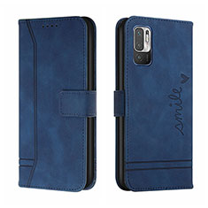 Coque Portefeuille Livre Cuir Etui Clapet H01X pour Xiaomi Redmi Note 10T 5G Bleu