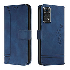 Coque Portefeuille Livre Cuir Etui Clapet H01X pour Xiaomi Redmi Note 11S 4G Bleu