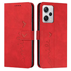 Coque Portefeuille Livre Cuir Etui Clapet H01X pour Xiaomi Redmi Note 12 Explorer Rouge