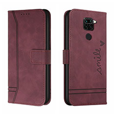 Coque Portefeuille Livre Cuir Etui Clapet H01X pour Xiaomi Redmi Note 9 Rouge