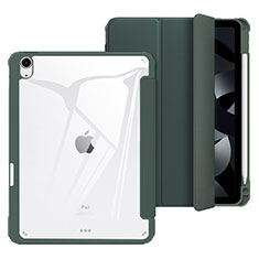 Coque Portefeuille Livre Cuir Etui Clapet H02 pour Apple iPad Air 5 10.9 (2022) Vert