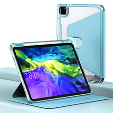 Coque Portefeuille Livre Cuir Etui Clapet H02 pour Apple iPad Pro 11 (2022) Bleu