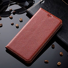 Coque Portefeuille Livre Cuir Etui Clapet H02P pour Apple iPhone 12 Mini Marron