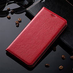 Coque Portefeuille Livre Cuir Etui Clapet H02P pour Apple iPhone Xs Rouge