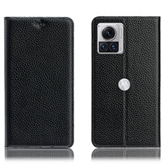 Coque Portefeuille Livre Cuir Etui Clapet H02P pour Motorola Moto Edge 30 Ultra 5G Noir