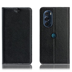 Coque Portefeuille Livre Cuir Etui Clapet H02P pour Motorola Moto Edge Plus (2022) 5G Noir