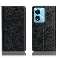 Coque Portefeuille Livre Cuir Etui Clapet H02P pour Oppo A1x 5G Noir