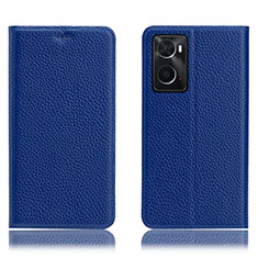 Coque Portefeuille Livre Cuir Etui Clapet H02P pour Oppo A36 Bleu