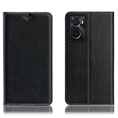 Coque Portefeuille Livre Cuir Etui Clapet H02P pour Oppo A36 Noir