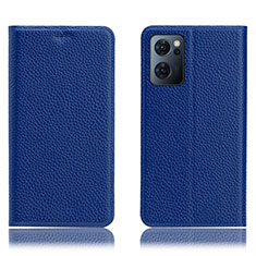 Coque Portefeuille Livre Cuir Etui Clapet H02P pour Oppo Find X5 Lite 5G Bleu