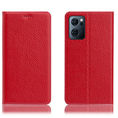 Coque Portefeuille Livre Cuir Etui Clapet H02P pour Oppo Find X5 Lite 5G Rouge