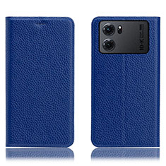 Coque Portefeuille Livre Cuir Etui Clapet H02P pour Oppo K10 5G Bleu