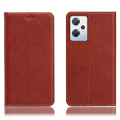 Coque Portefeuille Livre Cuir Etui Clapet H02P pour Oppo K10X 5G Marron