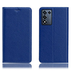 Coque Portefeuille Livre Cuir Etui Clapet H02P pour Oppo K9S 5G Bleu