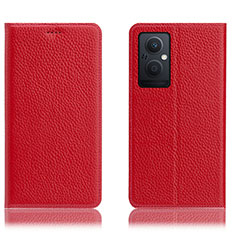 Coque Portefeuille Livre Cuir Etui Clapet H02P pour Oppo Reno7 Lite 5G Rouge