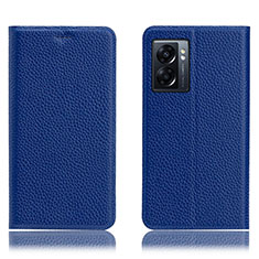 Coque Portefeuille Livre Cuir Etui Clapet H02P pour Realme Narzo 50 5G Bleu