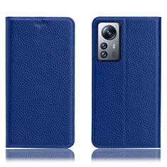 Coque Portefeuille Livre Cuir Etui Clapet H02P pour Xiaomi Mi 12 5G Bleu
