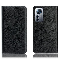 Coque Portefeuille Livre Cuir Etui Clapet H02P pour Xiaomi Mi 12 5G Noir