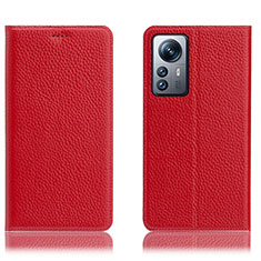 Coque Portefeuille Livre Cuir Etui Clapet H02P pour Xiaomi Mi 12 5G Rouge