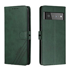 Coque Portefeuille Livre Cuir Etui Clapet H02X pour Google Pixel 6 5G Vert