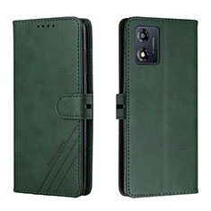 Coque Portefeuille Livre Cuir Etui Clapet H02X pour Motorola Moto E13 Vert