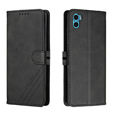 Coque Portefeuille Livre Cuir Etui Clapet H02X pour Motorola Moto E32 India Noir