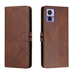 Coque Portefeuille Livre Cuir Etui Clapet H02X pour Motorola Moto Edge 30 Lite 5G Marron