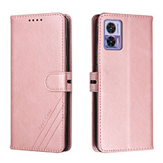 Coque Portefeuille Livre Cuir Etui Clapet H02X pour Motorola Moto Edge 30 Lite 5G Or Rose