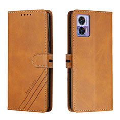 Coque Portefeuille Livre Cuir Etui Clapet H02X pour Motorola Moto Edge 30 Neo 5G Brun Clair