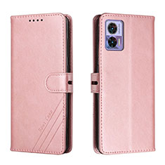 Coque Portefeuille Livre Cuir Etui Clapet H02X pour Motorola Moto Edge 30 Neo 5G Or Rose