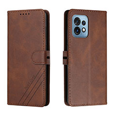 Coque Portefeuille Livre Cuir Etui Clapet H02X pour Motorola Moto Edge 40 Pro 5G Marron