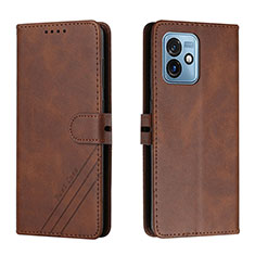 Coque Portefeuille Livre Cuir Etui Clapet H02X pour Motorola Moto G 5G (2023) Marron