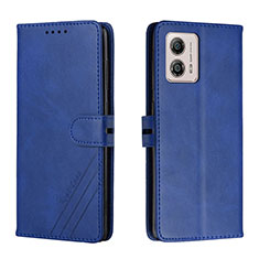 Coque Portefeuille Livre Cuir Etui Clapet H02X pour Motorola Moto G53 5G Bleu