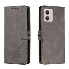 Coque Portefeuille Livre Cuir Etui Clapet H02X pour Motorola Moto G53 5G Gris