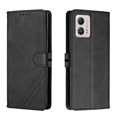 Coque Portefeuille Livre Cuir Etui Clapet H02X pour Motorola Moto G53j 5G Noir