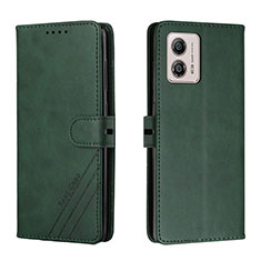 Coque Portefeuille Livre Cuir Etui Clapet H02X pour Motorola Moto G53y 5G Vert