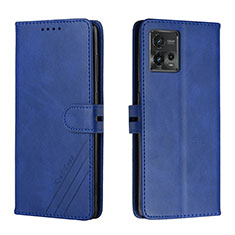 Coque Portefeuille Livre Cuir Etui Clapet H02X pour Motorola Moto G72 Bleu