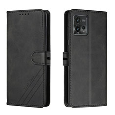 Coque Portefeuille Livre Cuir Etui Clapet H02X pour Motorola Moto G72 Noir