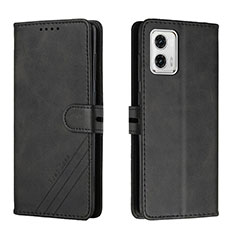 Coque Portefeuille Livre Cuir Etui Clapet H02X pour Motorola Moto G73 5G Noir