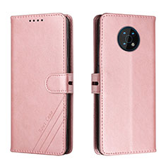 Coque Portefeuille Livre Cuir Etui Clapet H02X pour Nokia G50 5G Or Rose